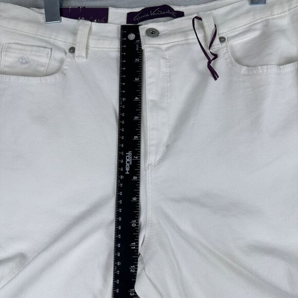 Gloria Vanderbilt Amanda Capri Jeans Women Size 12 Ultra Stretch High Rise White - Picture 8 of 12